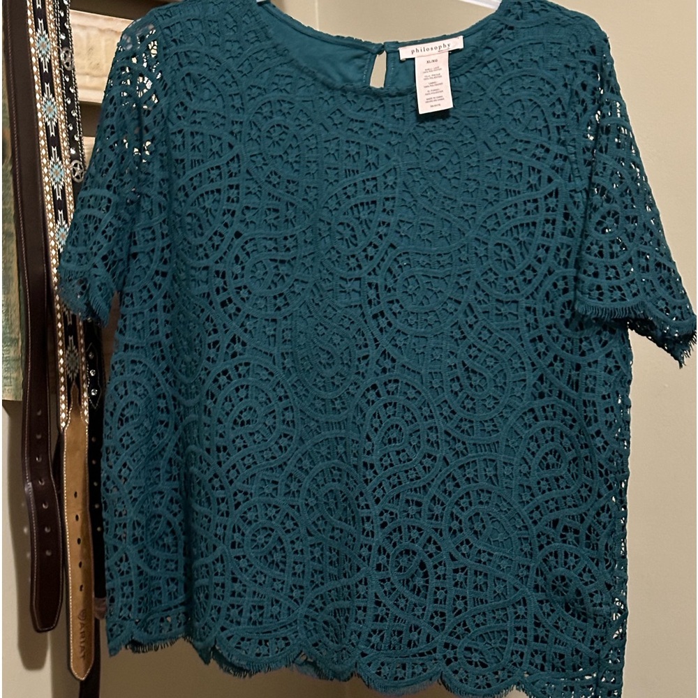Philosophy Green Blouse